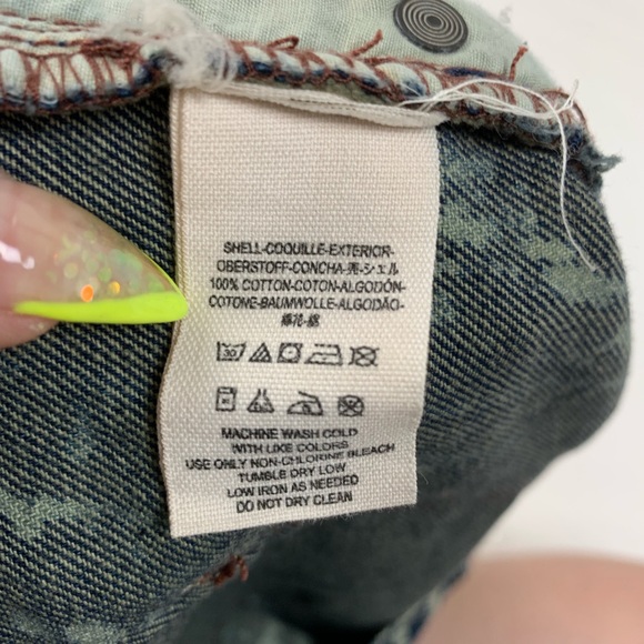 Free People Bleach Floral Distressed Shorts sz 27 - Picture 4 of 6